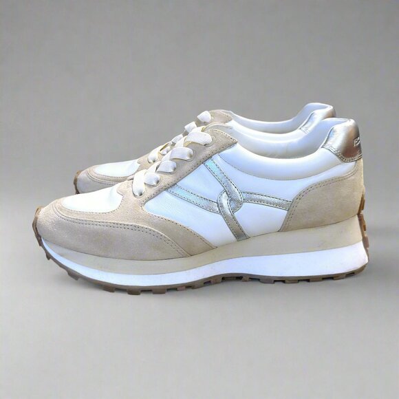 Veronica Beard Valentina Mixed Leather Retro Sneakers, size 9, BRAND NEW! - Picture 2 of 5